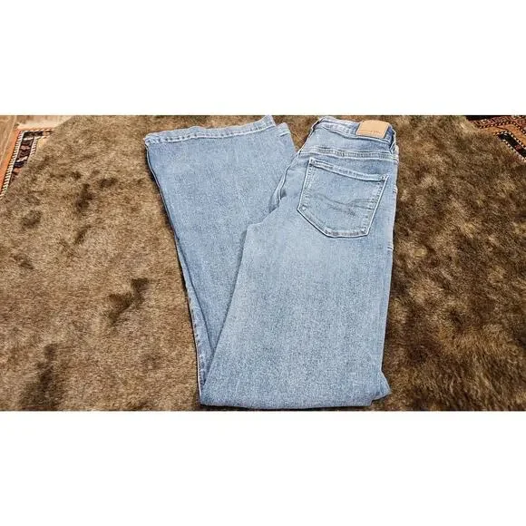 American Eagle Women's Blue Denim Jeans 5-Pocket Size 6 Inseam 32" - Picture 6 of 7